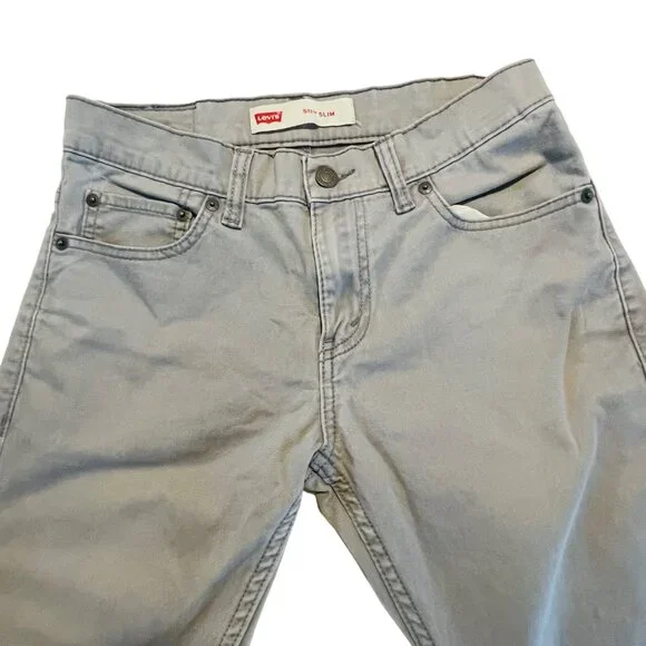 Levi's Boys Slim Fit Gray Jeans 14 Reg W27 L27 Comfort Stretch - Picture 9 of 12